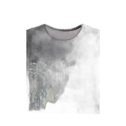 Soft Tulle Floral Pattern Round Neck Tulle