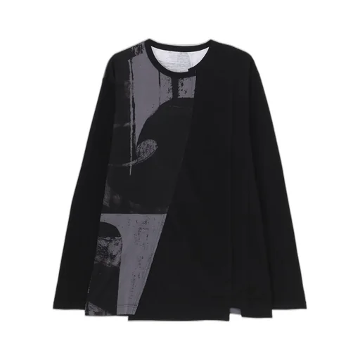 Silkette Jersey Number Pattern Tsujikiri Long Sleeved T-Shirt