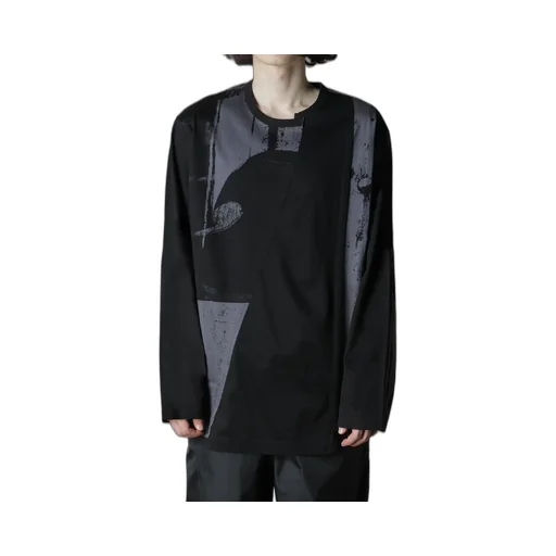 Silkette Jersey Number Pattern Tsujikiri Long Sleeved T-Shirt