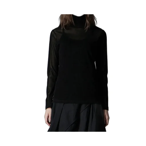 Flocky High Neck Tulle
