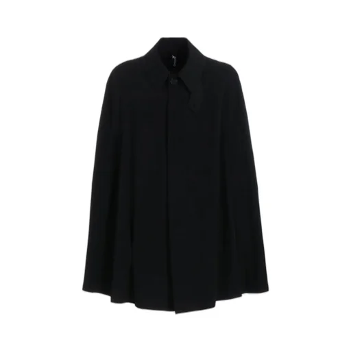 Wool Gabardine Collared Cloak
