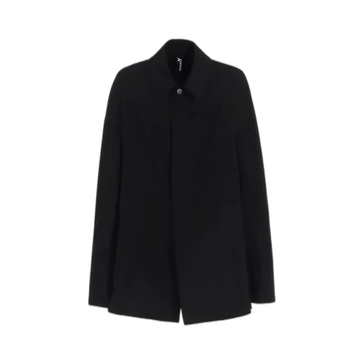 Wool Gabardine Collared Cloak
