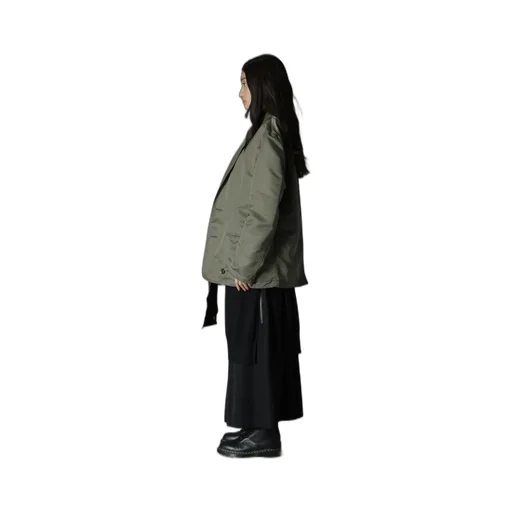 Various Material Combination Jacket Back Extra Material Design