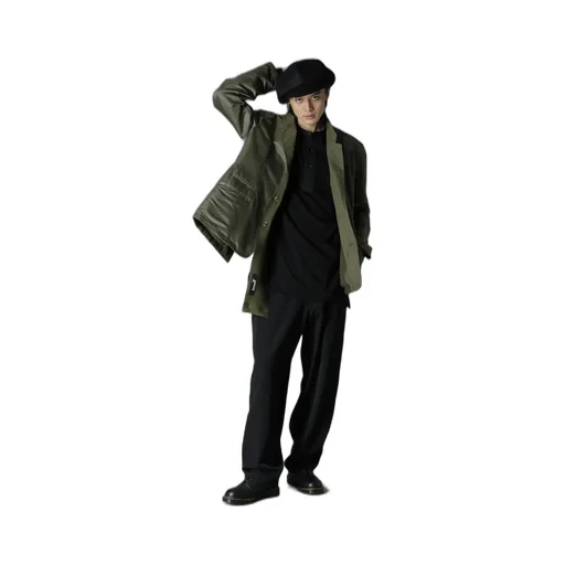 Various Material Combination Jacket Back Extra Material Design