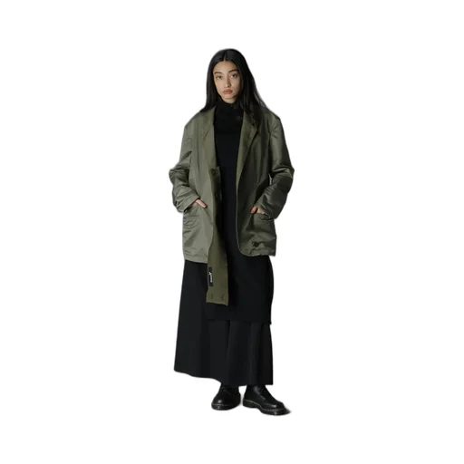 Various Material Combination Jacket Back Extra Material Design