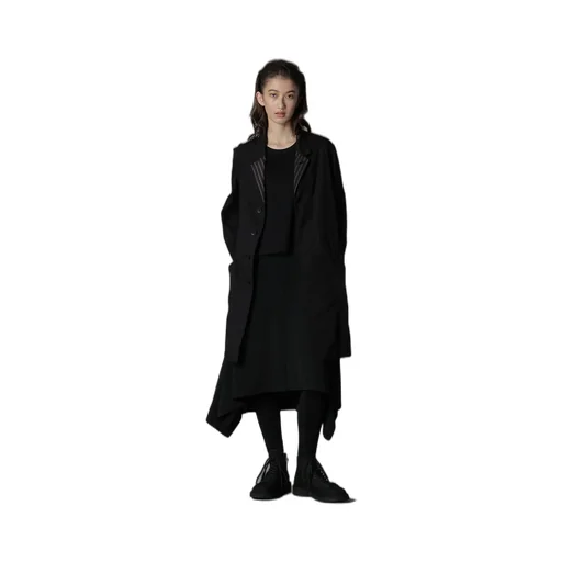 Cotton Broad + Cupra Stripe Stripe Switching Long Jacket
