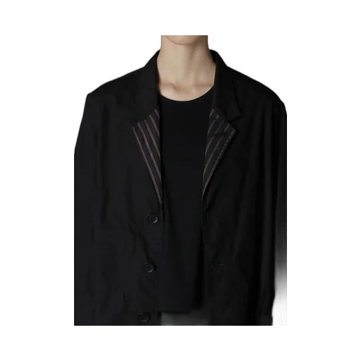 Cotton Broad + Cupra Stripe Stripe Switching Long Jacket