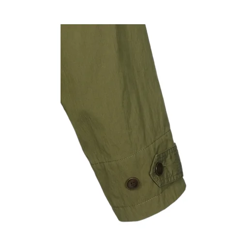 Cotton/Nylon Oxford Zipper Trench Coat With Fulled Wool Gauze Pockets