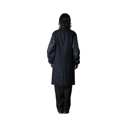 Top Dyed Light Flannel+ Nylon Twill Long Jacket Ma-1 Sleeve