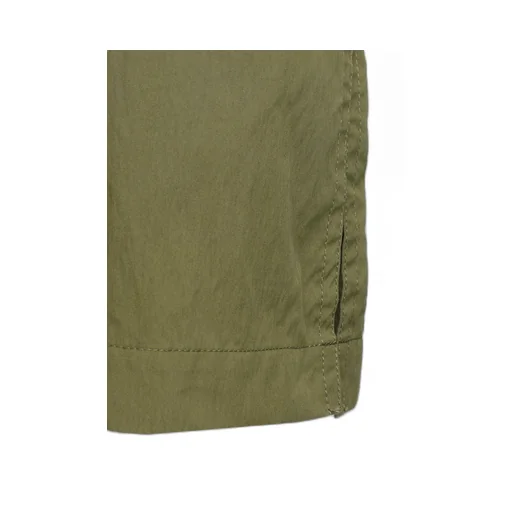 Cotton/Nylon Oxford Zipper Trench Coat With Fulled Wool Gauze Pockets