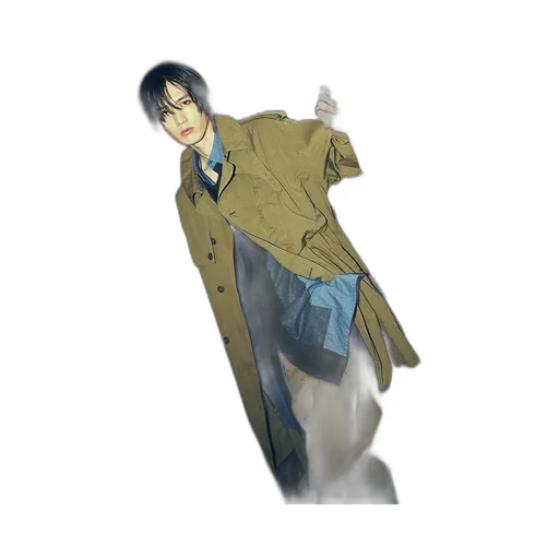 Cotton/Nylon Oxford Zipper Trench Coat With Fulled Wool Gauze Pockets