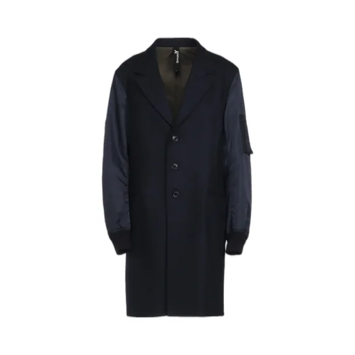 Top Dyed Light Flannel+ Nylon Twill Long Jacket Ma-1 Sleeve