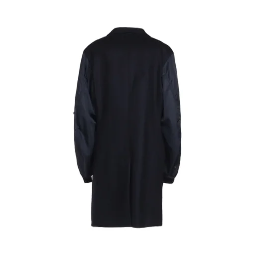 Top Dyed Light Flannel+ Nylon Twill Long Jacket Ma-1 Sleeve