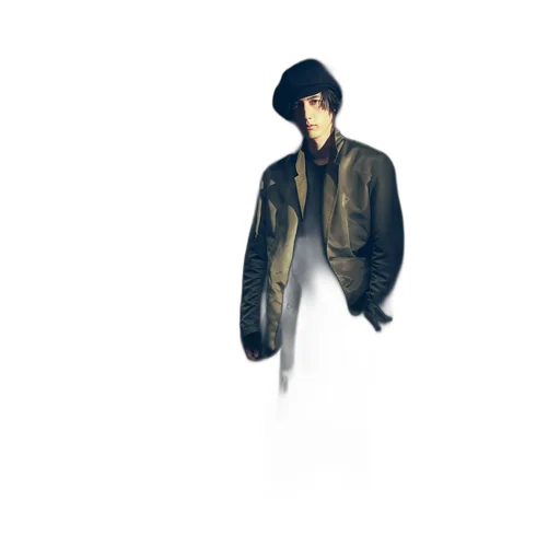 Black Denim +Wool Jersey Rib Waist String Pants