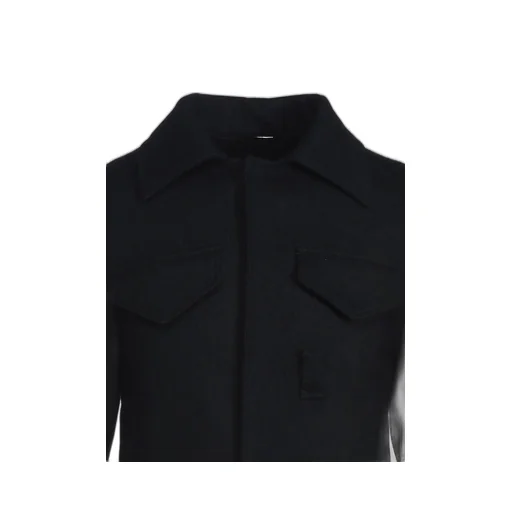 Flannel+Double Face Goat Leather Short Jacket Back Extra Material