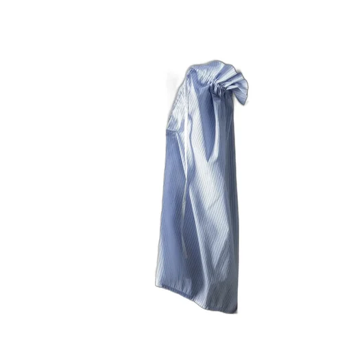 Cotton Broad + Stripe Switching Gather Shirts