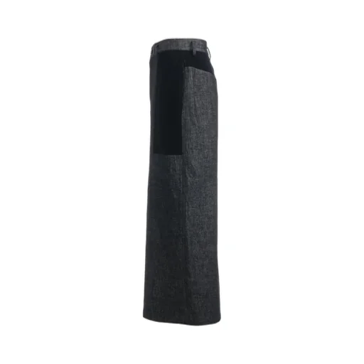 Black Denim +Wool Jersey Rib Tight Skirts