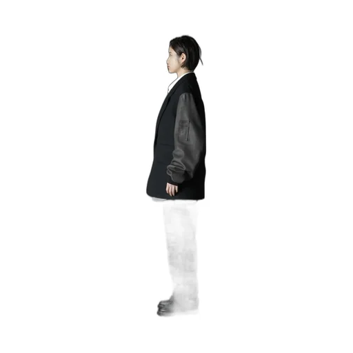 Checked Shaggy Wool Side Cut-Off Pants