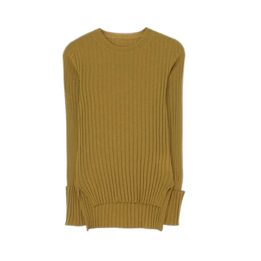 Merino Wool Rib Crew Neck Knitwear