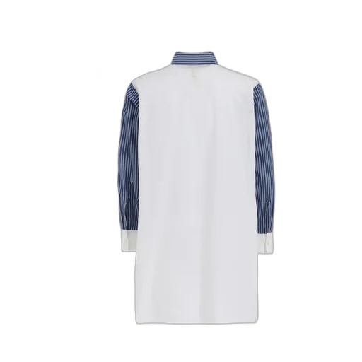 Cotton Broad + Stripe Switching Non Fusible Shirts