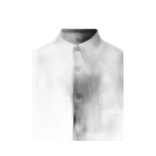Cotton Broadcloth Collar Cut-Off Shirt