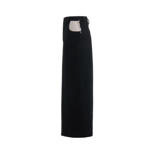 Wool Compressed Boucle Tight Skirts