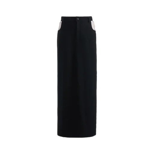Wool Compressed Boucle Tight Skirts
