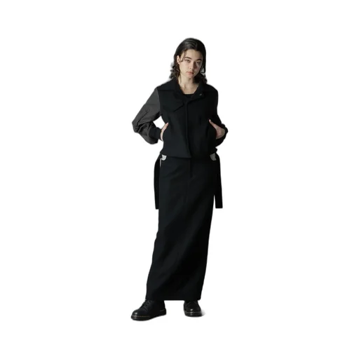 Wool Compressed Boucle Tight Skirts