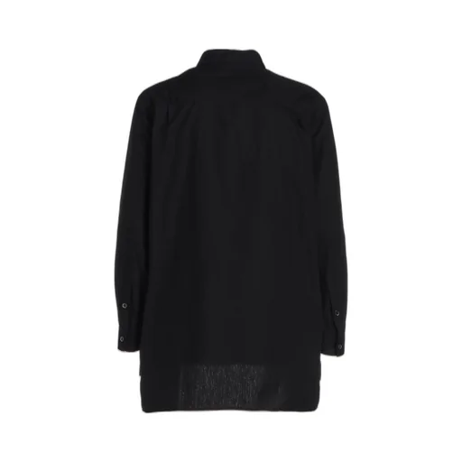 Cotton Broad Shirt With Fulled Wool Gauze Pockets