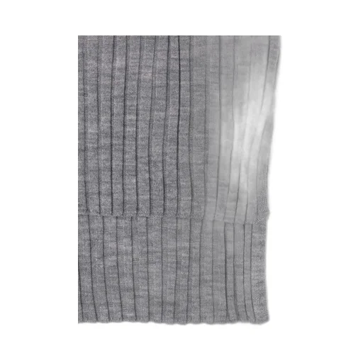 Wool Crew Neck Rib Knit