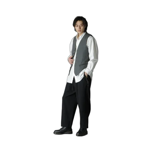 Cotton Zaza Cross Wa Zipper Pocket Vest
