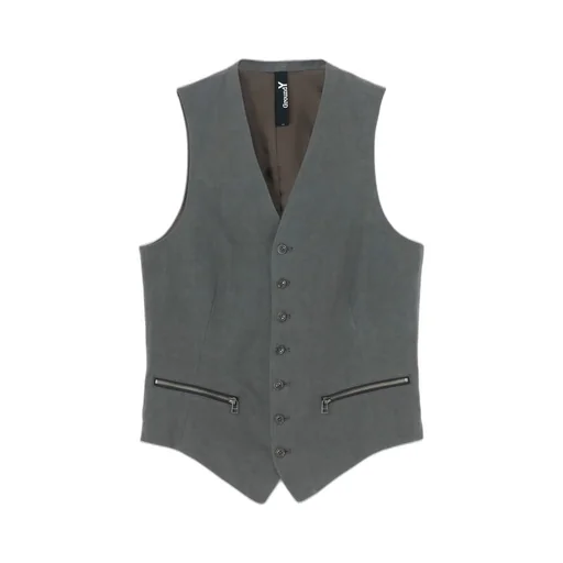 Cotton Zaza Cross Wa Zipper Pocket Vest
