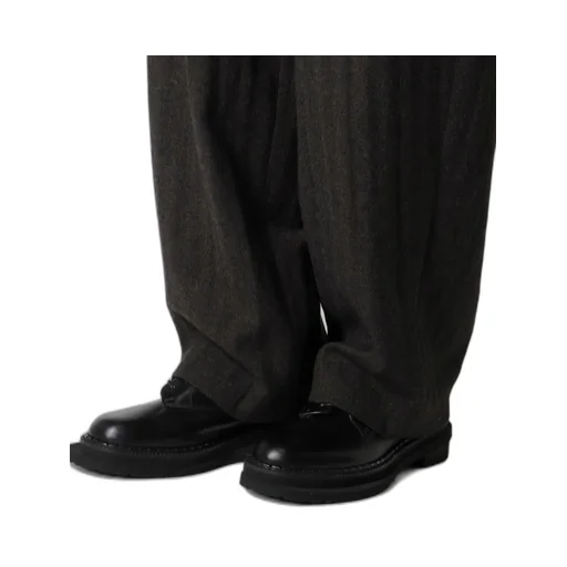 W/Ny Herringbone Single Tuck Pants