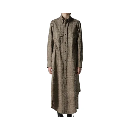 Needle-Punched Military Long Dress