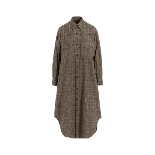 Needle-Punched Military Long Dress