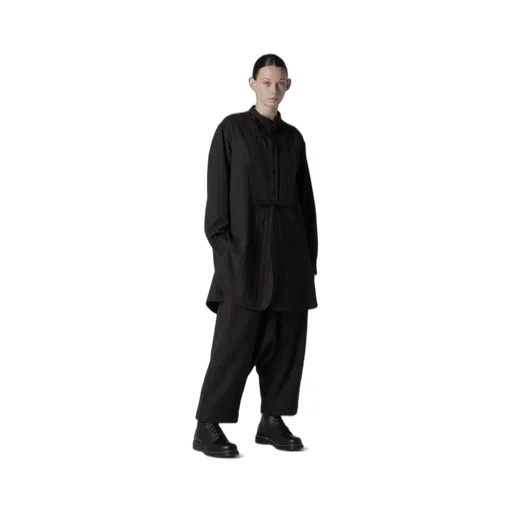 W/Ny Herringbone 2-Tuck Sarouel Pants