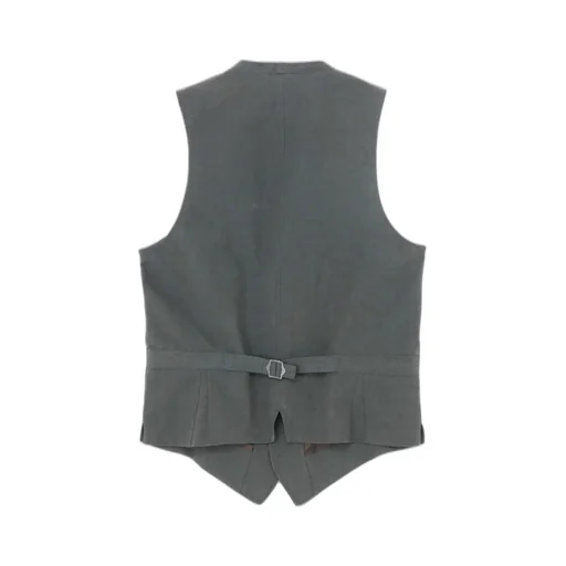 Cotton Zaza Cross Wa Zipper Pocket Vest