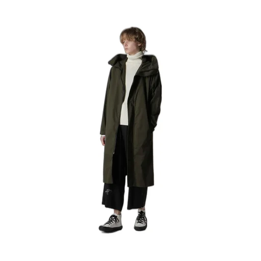 Cotton Twill Garment Dye Hoodie Coat