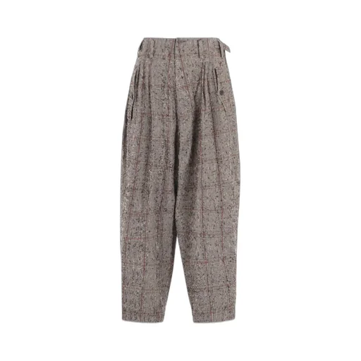 Needle-Punched Double Tuck Wide Pants