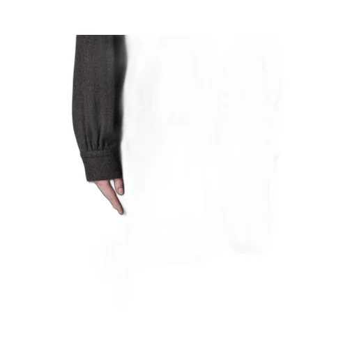W/Ny Herringbone Front Cloth Blouse