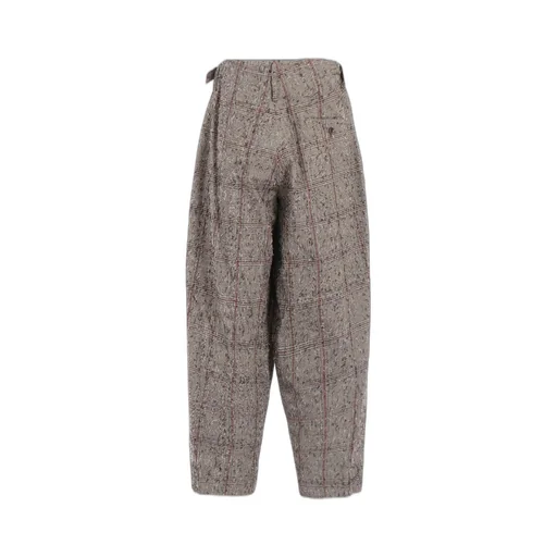 Needle-Punched Double Tuck Wide Pants