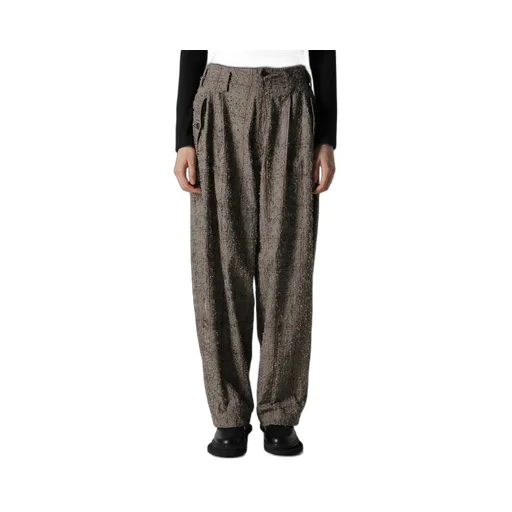 Needle-Punched Double Tuck Wide Pants