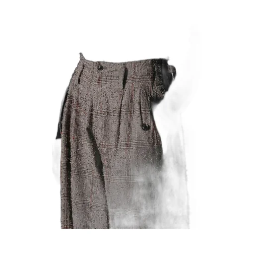 Needle-Punched Double Tuck Wide Pants