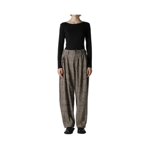 Needle-Punched Double Tuck Wide Pants