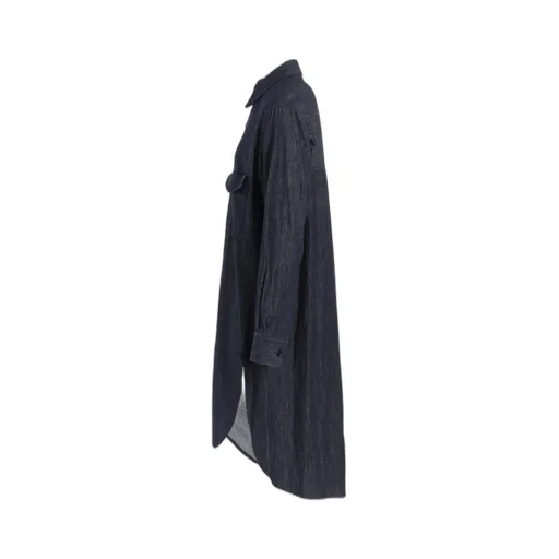 6Oz Denim Garment Finish Military Shirt Dress