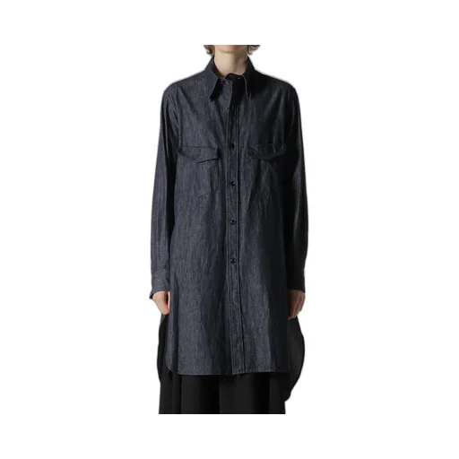 6Oz Denim Garment Finish Military Shirt Dress
