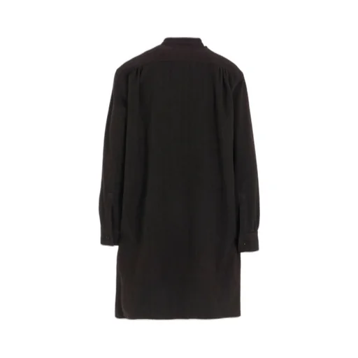 W/Ny Herringbone Front Cloth Blouse