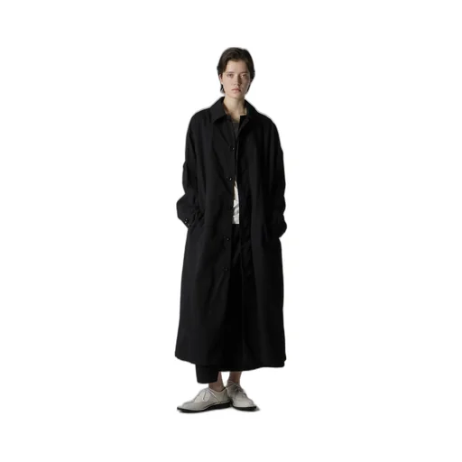 Cotton Twill Garment Dye Turn Over Collar Coat