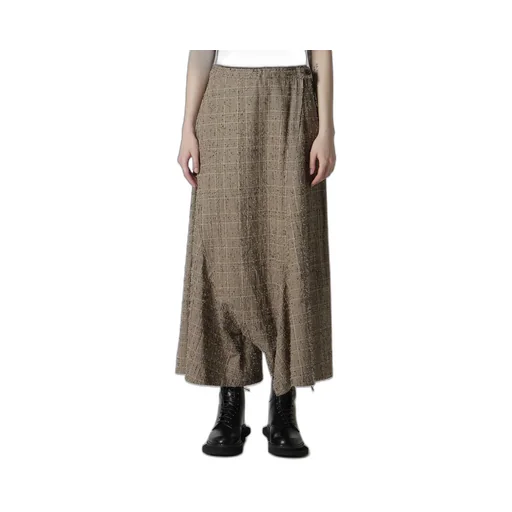 Needle-Punched Asymmetric Flare Pants