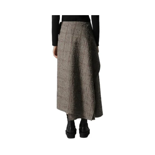 Needle-Punched Asymmetric Skirt